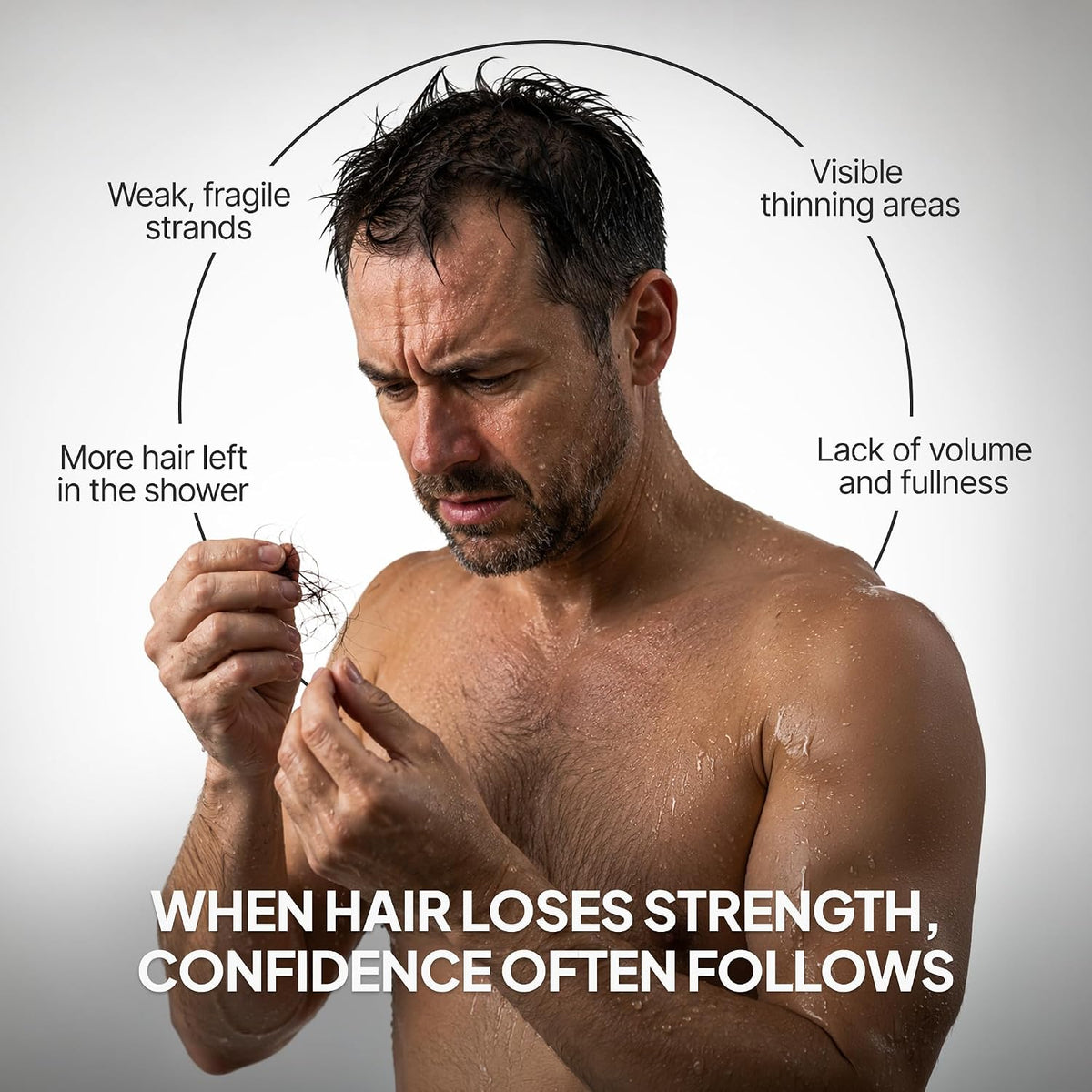 Hair Growth Shampoo for Men - Thinning Hair & Hair Loss Shampoo with Ginseng, Peppermint & Menthol, Natural Scalp Root Activator for Thicker Fuller Hair, 144g | SPARTAN